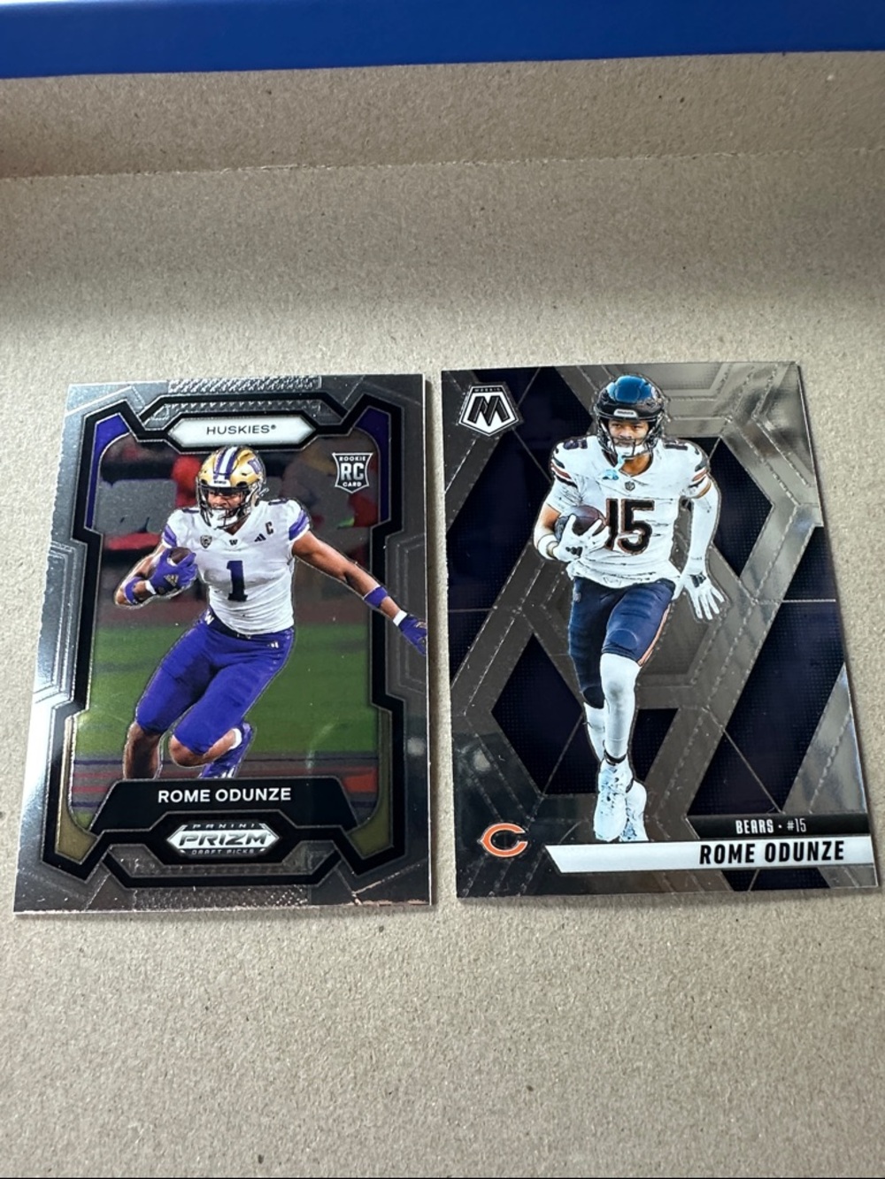 Caleb Williams Bears w/ Rookie cards of Loveland, Odunze, Burden, Kmet, Johnson - Picture 4 of 15
